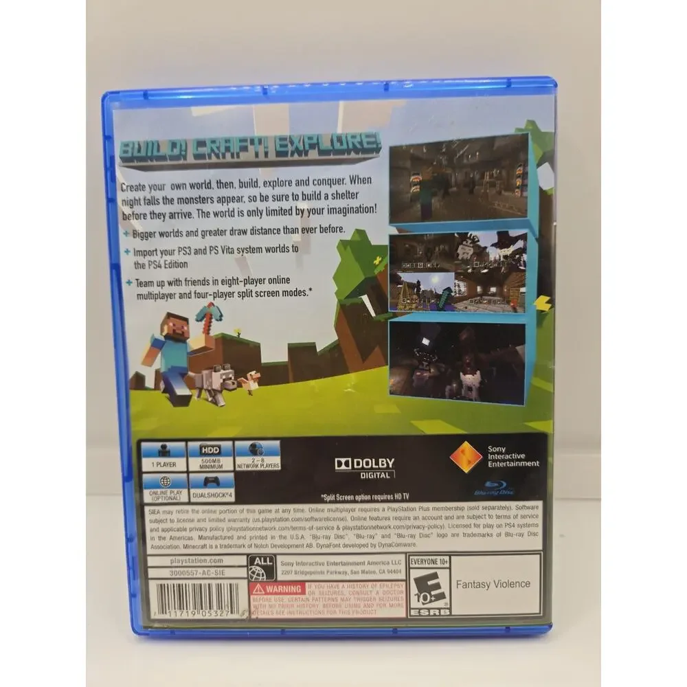 Minecraft (PlayStation 4, EDITION 2014) PS4 Excellent